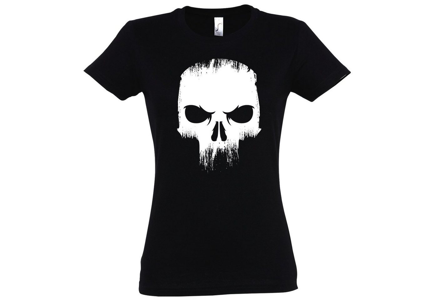 Youth Designz T-Shirt Angry Skull Totenkopf Damen Shirt mit trendigem Frontprint von Youth Designz