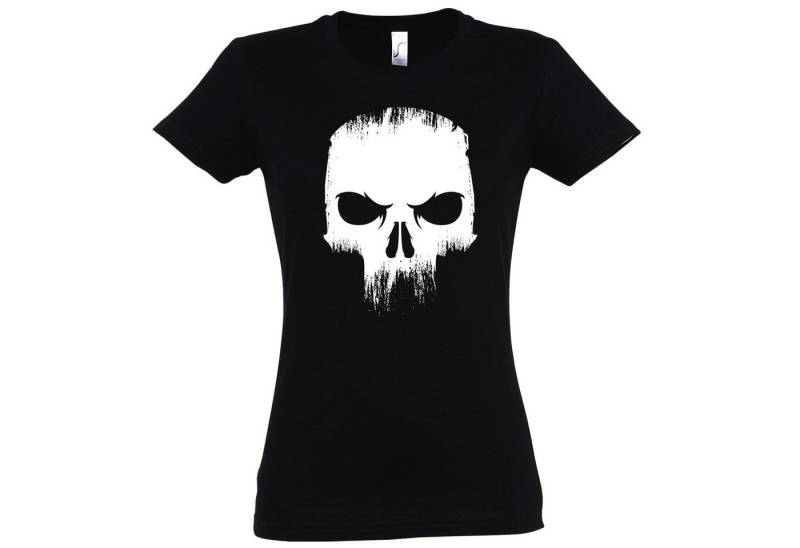 Youth Designz T-Shirt Angry Skull Totenkopf Damen Shirt mit trendigem Frontprint von Youth Designz
