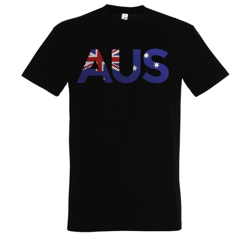 Youth Designz T-Shirt Australien Herren T-Shirt im Fußball Look mit Trendigem Frontdruck von Youth Designz