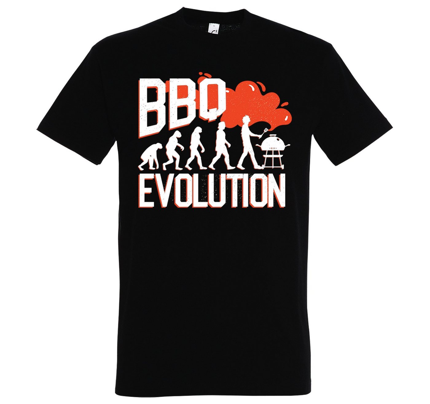 Youth Designz T-Shirt BBQ Grillen Evolution Herren Shirt mit lustigem Frontprint von Youth Designz