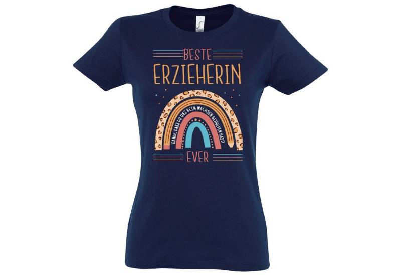 Youth Designz T-Shirt BESTE ERZIEHERIN EVER Damen Shirt Mit modischem Print von Youth Designz