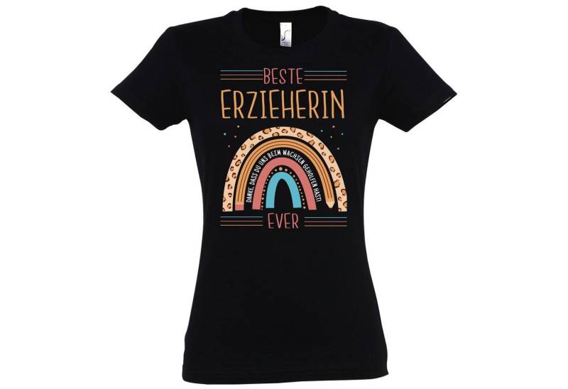Youth Designz T-Shirt BESTE ERZIEHERIN EVER Damen Shirt Mit modischem Print von Youth Designz
