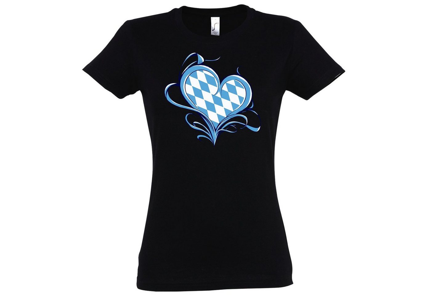 Youth Designz T-Shirt Bayern Herz Damen T-Shirt mit trendigem Frontprint von Youth Designz