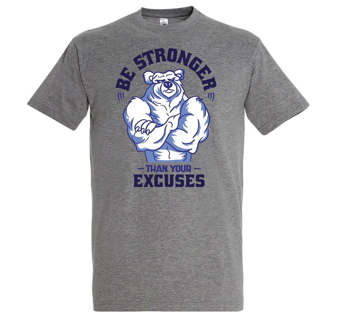 Youth Designz T-Shirt Be Stronger than your Excuses Herren Shirt mit Trendigem Motivations Spruch von Youth Designz