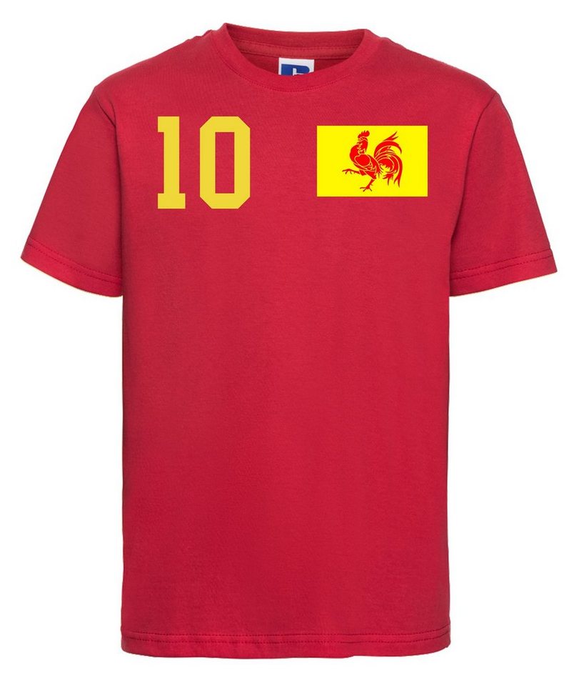 Youth Designz T-Shirt Belgien Kinder T-Shirt im Fußball Trikot Look mit trendigem Motiv von Youth Designz