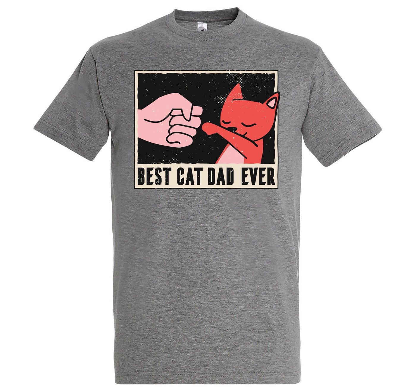 Youth Designz T-Shirt Best Cat Dad Ever Herren Shirt mit lustigem Frontprint von Youth Designz