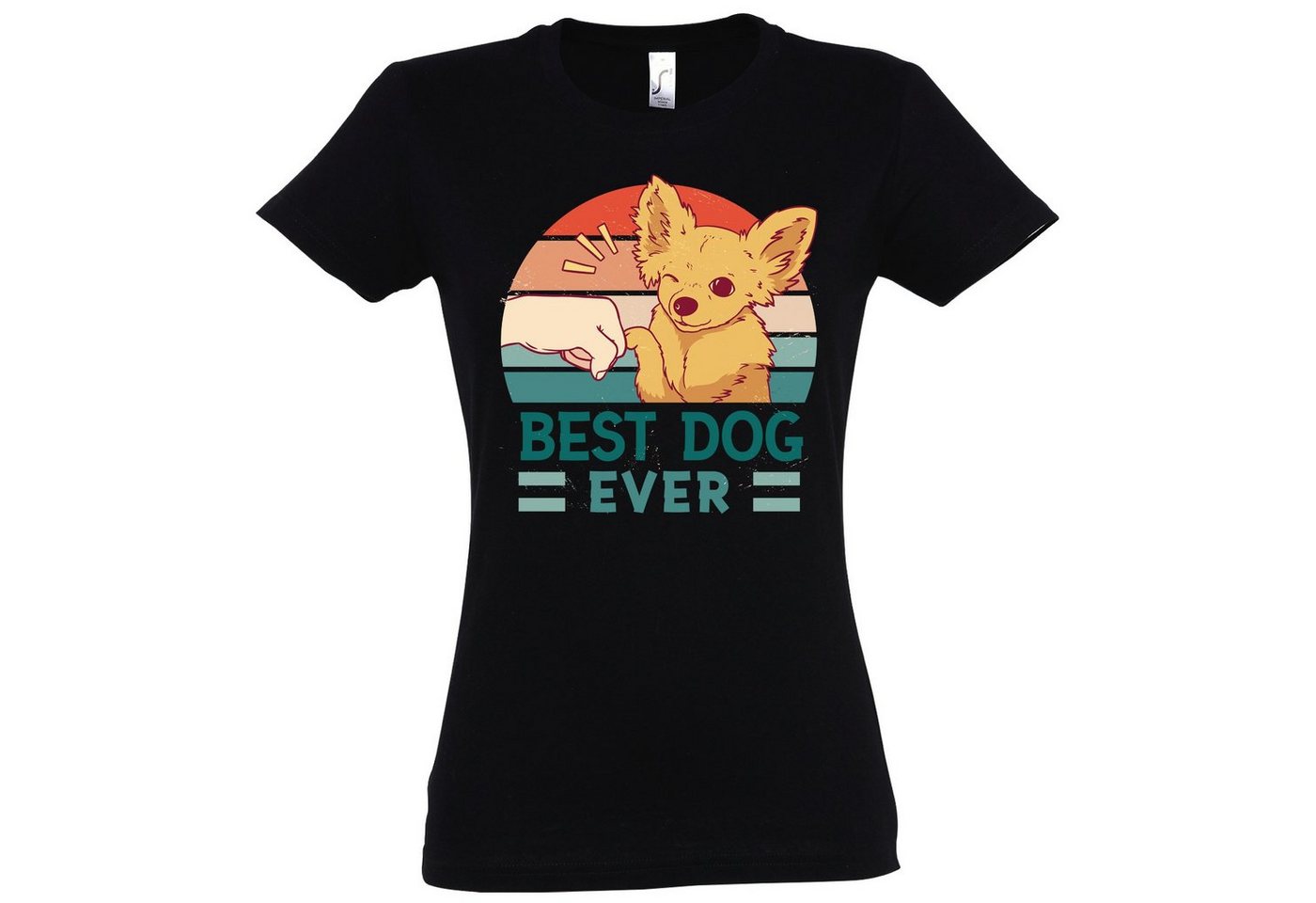 Youth Designz T-Shirt Best Dog Ever Damen T-Shirt mit modischem Frontprint von Youth Designz