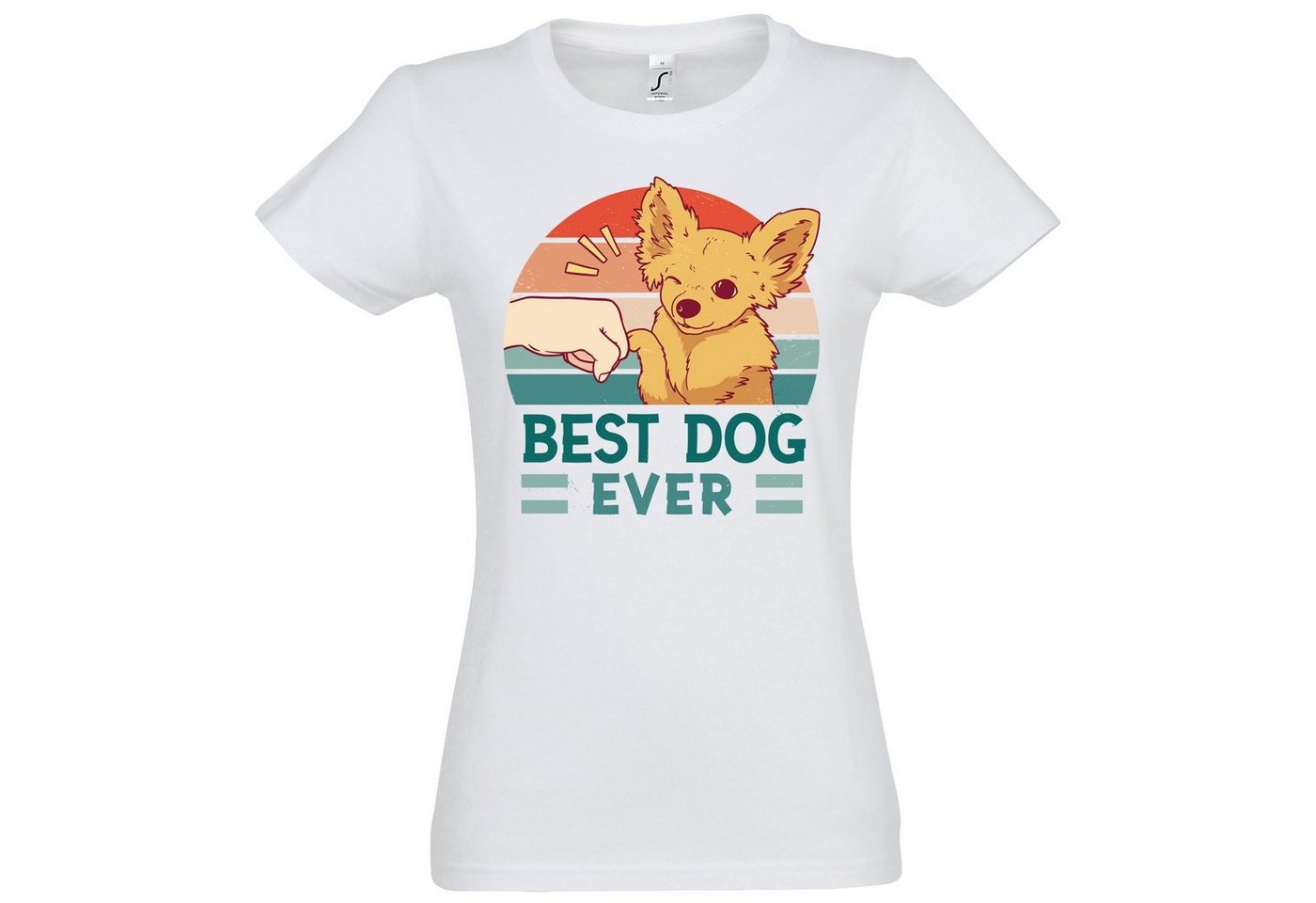 Youth Designz T-Shirt Best Dog Ever Damen T-Shirt mit modischem Frontprint von Youth Designz