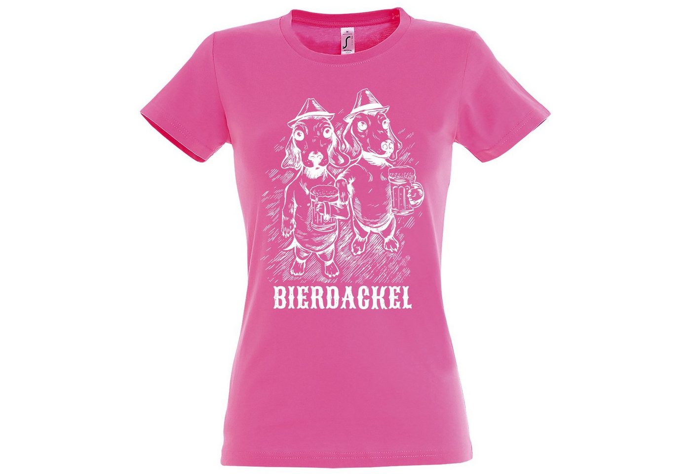 Youth Designz T-Shirt Bier Dackel Damen Shirt mit trendigem Frontprint von Youth Designz