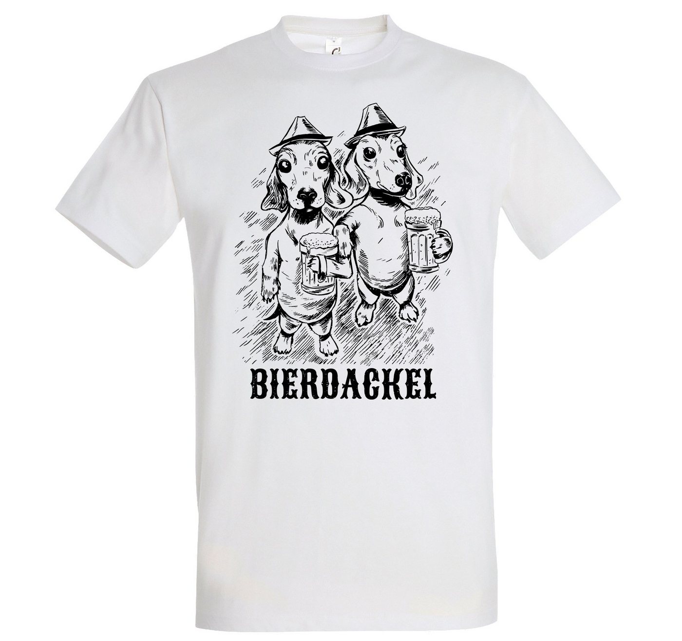 Youth Designz T-Shirt Bier Dackel Herren Shirt mit trenigdem Hunde Frontprint Youth Designz T-Shirt Bier Dackel Herren Shirt mit trenigdem Hunde Frontprint von Youth Designz