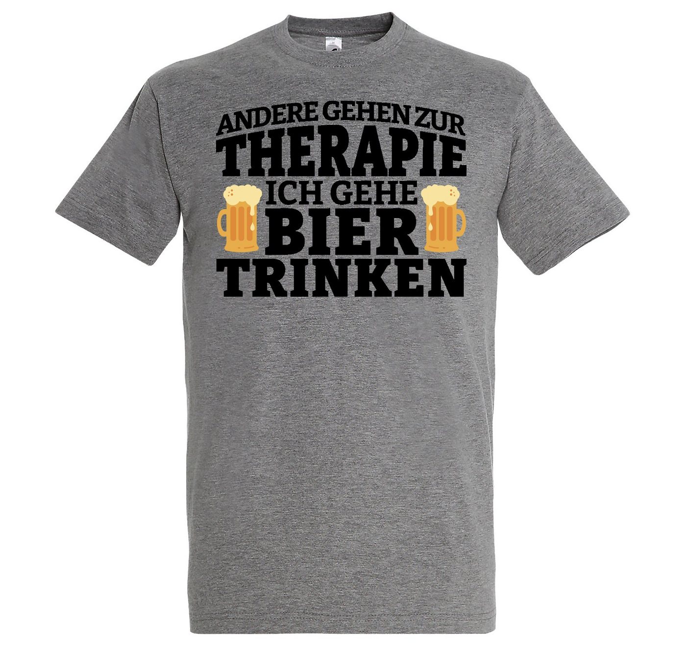 Youth Designz T-Shirt Bier Therapie Herren Shirt mit Lustigem Bier Spruch von Youth Designz