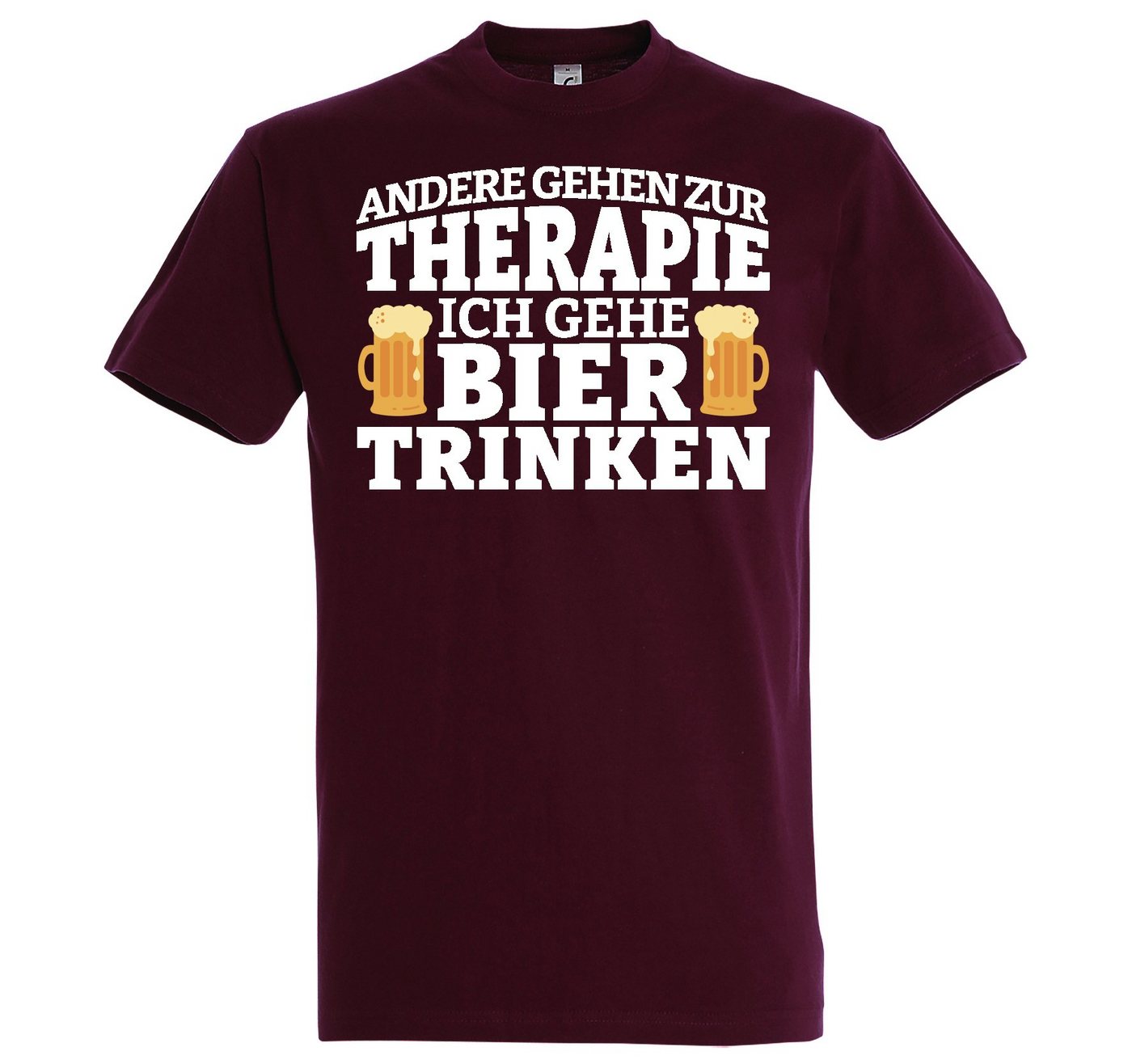 Youth Designz T-Shirt Bier Therapie Herren Shirt mit Lustigem Bier Spruch von Youth Designz