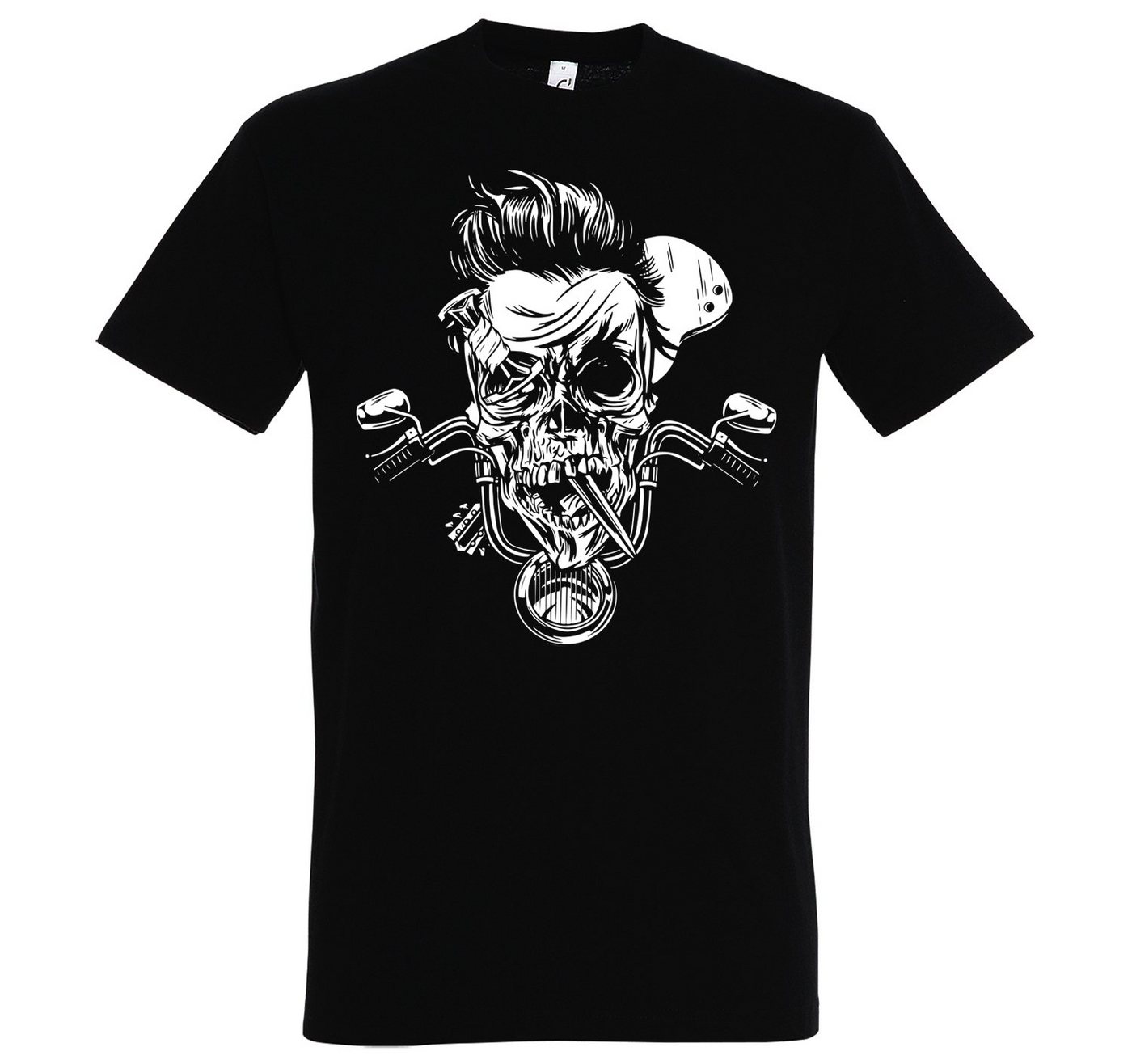 Youth Designz T-Shirt Biker Skull Zombie Herren Shirt mit trendigem Frontprint von Youth Designz