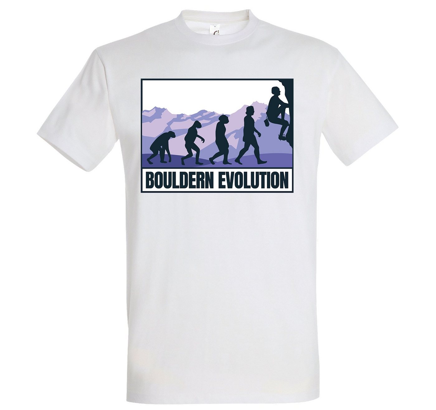 Youth Designz T-Shirt Bouldern Evolution Herren Shirt mit trendigem Frontprint von Youth Designz