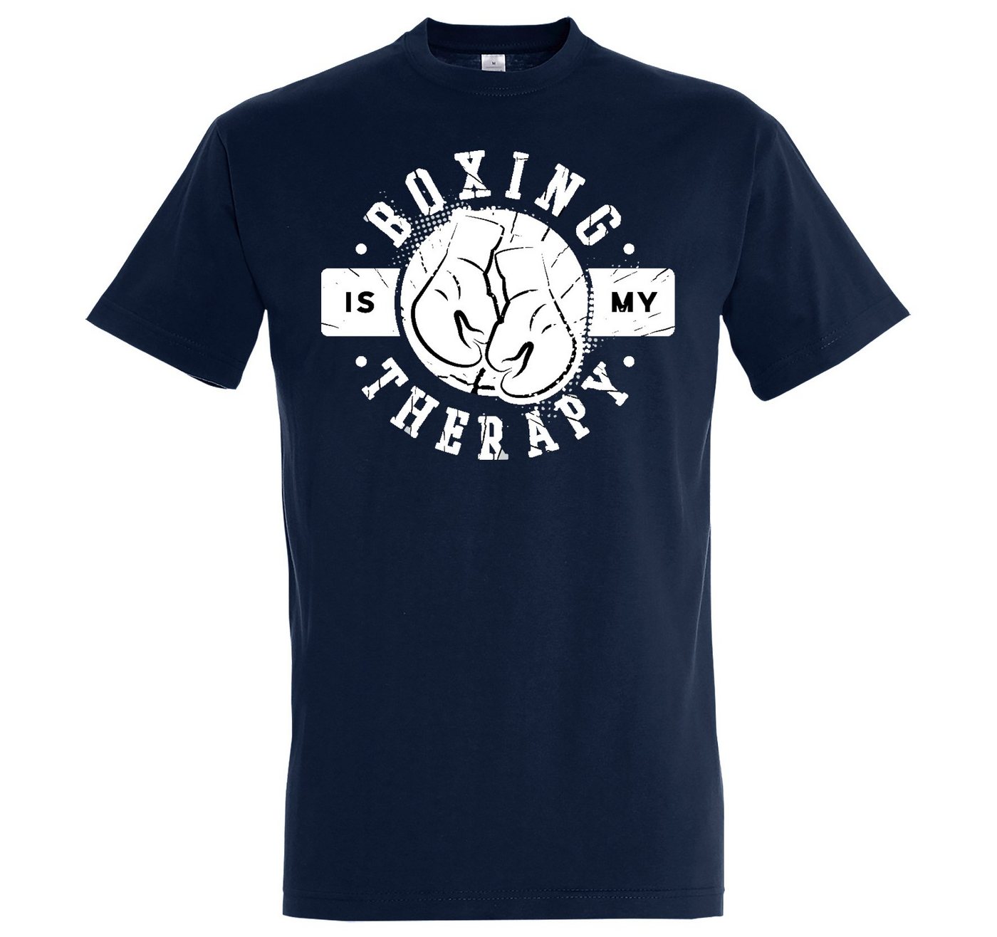 Youth Designz T-Shirt Boxen Is My Therapie Herren Shirt mit trendigem Frontprint von Youth Designz