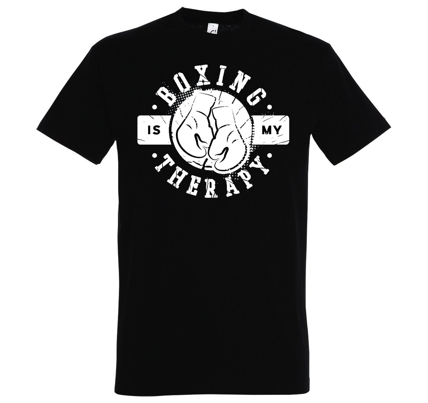 Youth Designz T-Shirt Boxen Is My Therapie Herren Shirt mit trendigem Frontprint von Youth Designz