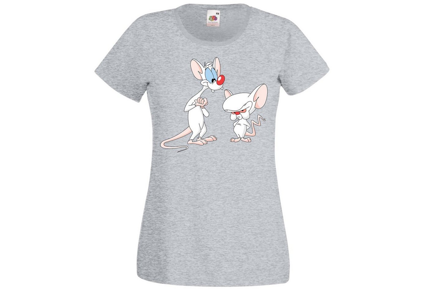 Youth Designz T-Shirt Brain und Pinky Damen T-Shirt mit modischem Print Youth Designz T-Shirt Brain und Pinky Damen T-Shirt mit modischem Print von Youth Designz