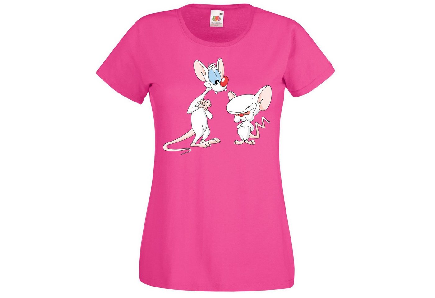 Youth Designz T-Shirt Brain und Pinky Damen T-Shirt mit modischem Print von Youth Designz