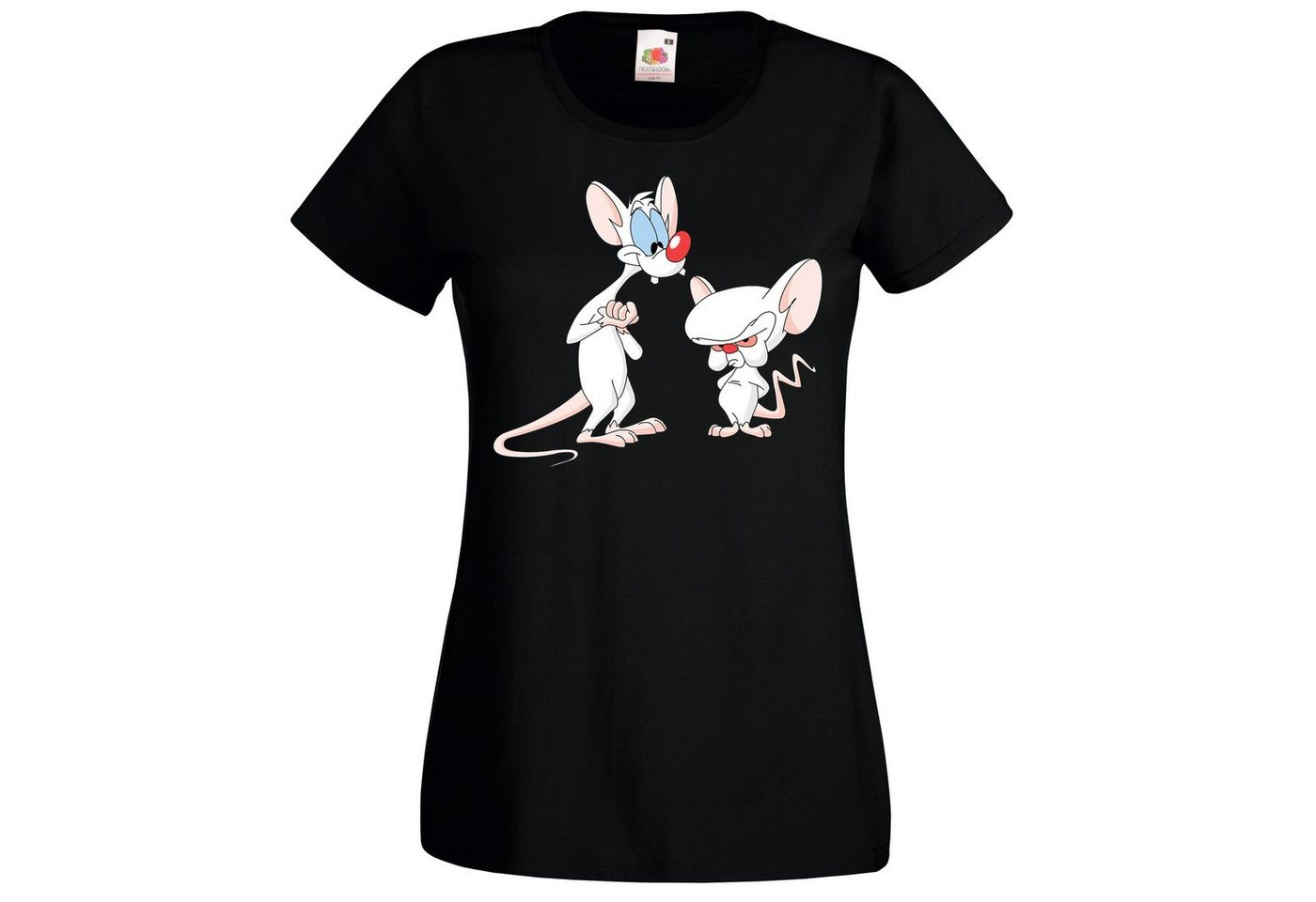 Youth Designz T-Shirt Brain und Pinky Damen T-Shirt mit modischem Print von Youth Designz