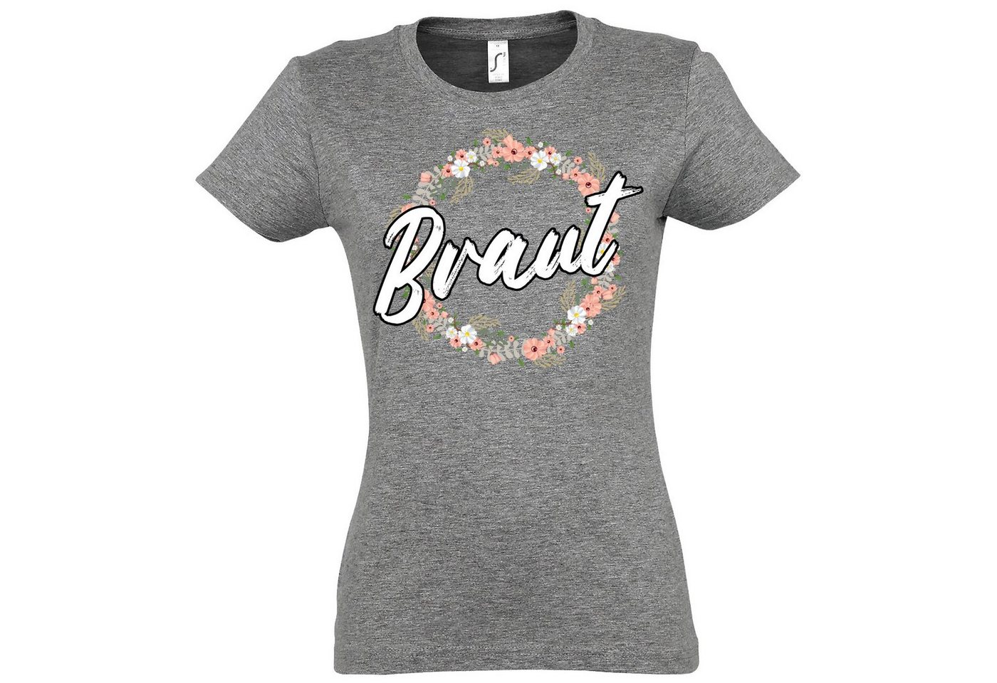 Youth Designz T-Shirt Braut Team Braut JGA Damen Shirt mit trendigem Braut Spruch Frontaufdruck von Youth Designz