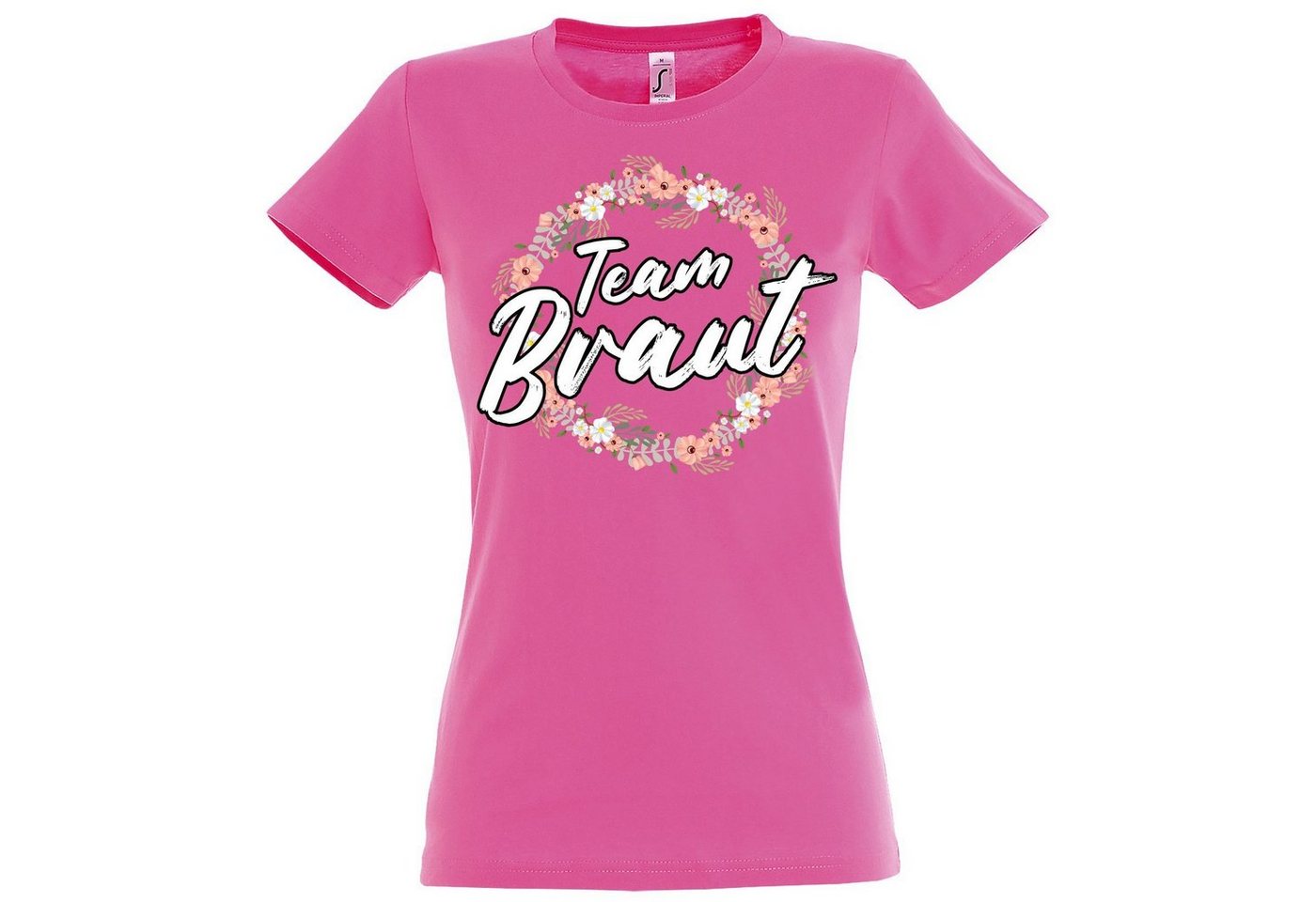 Youth Designz T-Shirt Braut Team Braut JGA Damen Shirt mit trendigem Braut Spruch Frontaufdruck von Youth Designz