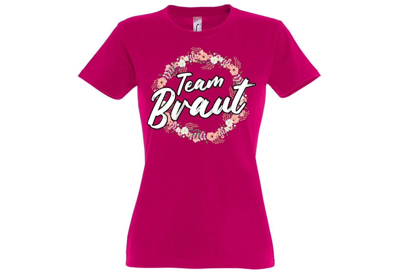 Youth Designz T-Shirt Braut Team Braut JGA Damen Shirt mit trendigem Braut Spruch Frontaufdruck von Youth Designz