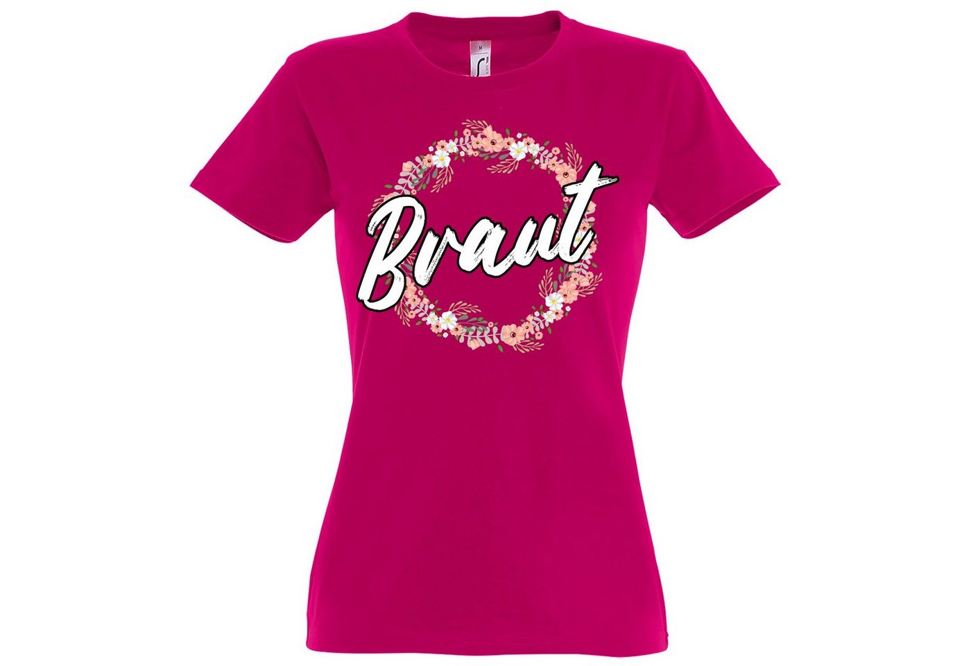 Youth Designz T-Shirt Braut Team Braut JGA Damen Shirt mit trendigem Braut Spruch Frontaufdruck von Youth Designz