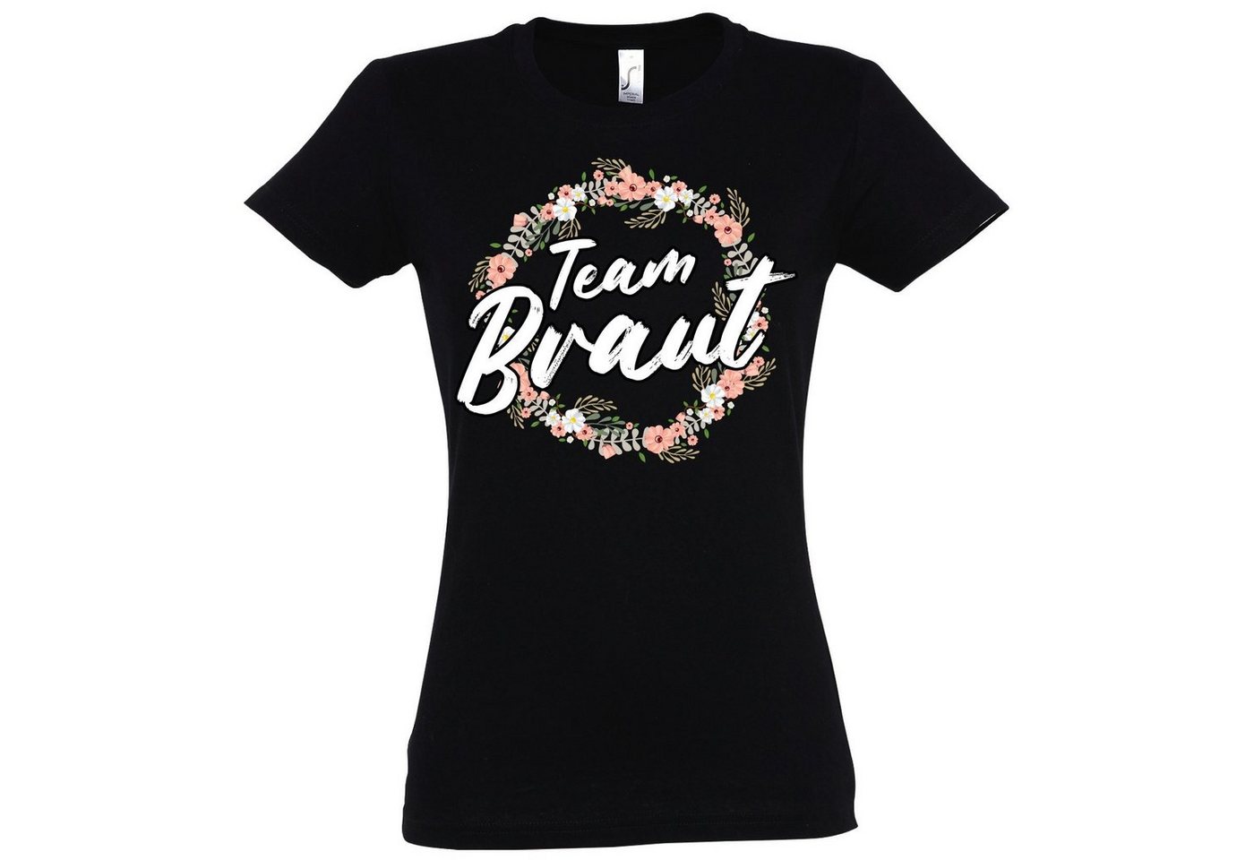 Youth Designz T-Shirt Braut Team Braut JGA Damen Shirt mit trendigem Braut Spruch Frontaufdruck von Youth Designz