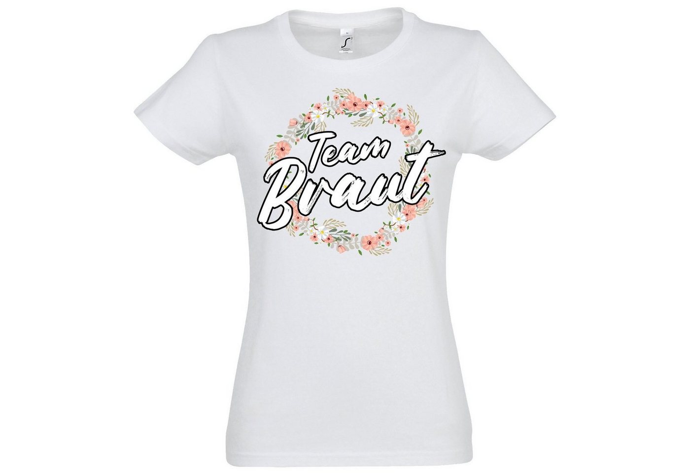 Youth Designz T-Shirt Braut Team Braut JGA Damen Shirt mit trendigem Braut Spruch Frontaufdruck von Youth Designz