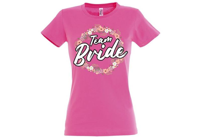Youth Designz T-Shirt Bride Team Braut JGA Damen Shirt mit lustigem Hochzeit Spruch Print von Youth Designz