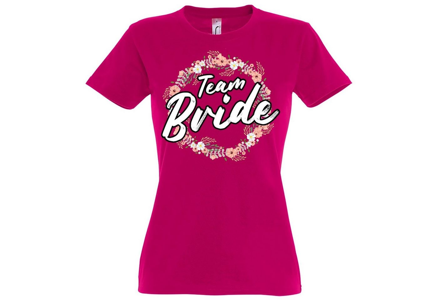 Youth Designz T-Shirt Bride Team Braut JGA Damen Shirt mit lustigem Hochzeit Spruch Print von Youth Designz