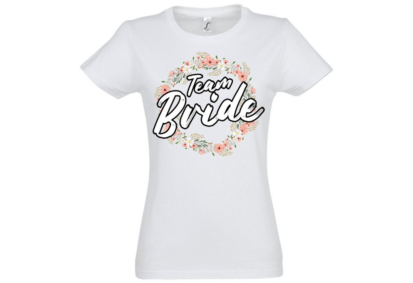 Youth Designz T-Shirt Bride Team Braut JGA Damen Shirt mit lustigem Hochzeit Spruch Print von Youth Designz