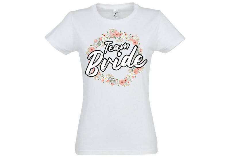 Youth Designz T-Shirt Bride Team Braut JGA Damen Shirt mit lustigem Hochzeit Spruch Print von Youth Designz