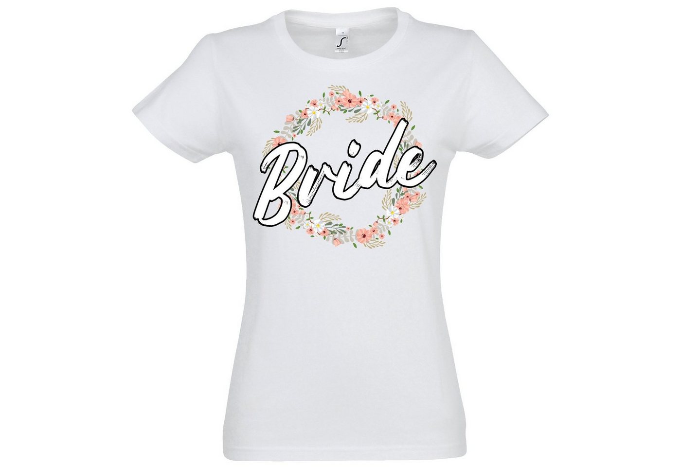 Youth Designz T-Shirt Bride Team Braut JGA Damen Shirt mit lustigem Hochzeit Spruch Print von Youth Designz