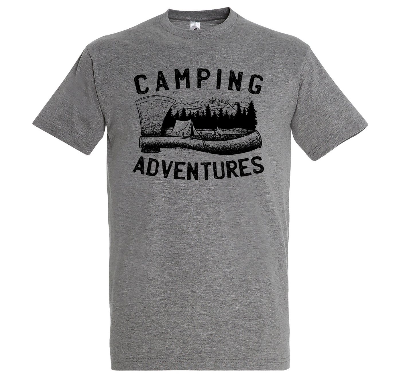 Youth Designz T-Shirt Camping Adventures Herren T-Shirt mit trendigem Frontprint von Youth Designz