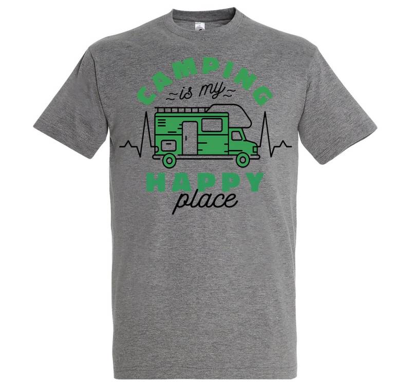 Youth Designz T-Shirt Camping is my Happy Place mit trendigem Motiv von Youth Designz