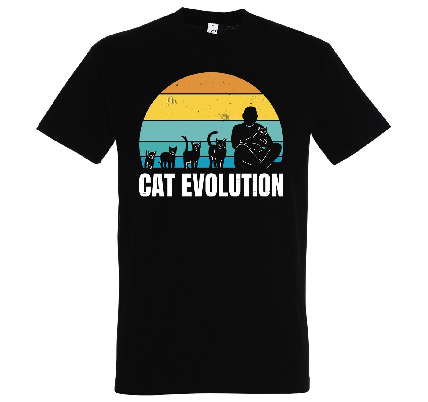 Youth Designz T-Shirt Cat Evolution Herren Shirt mit modischem Frontprint von Youth Designz