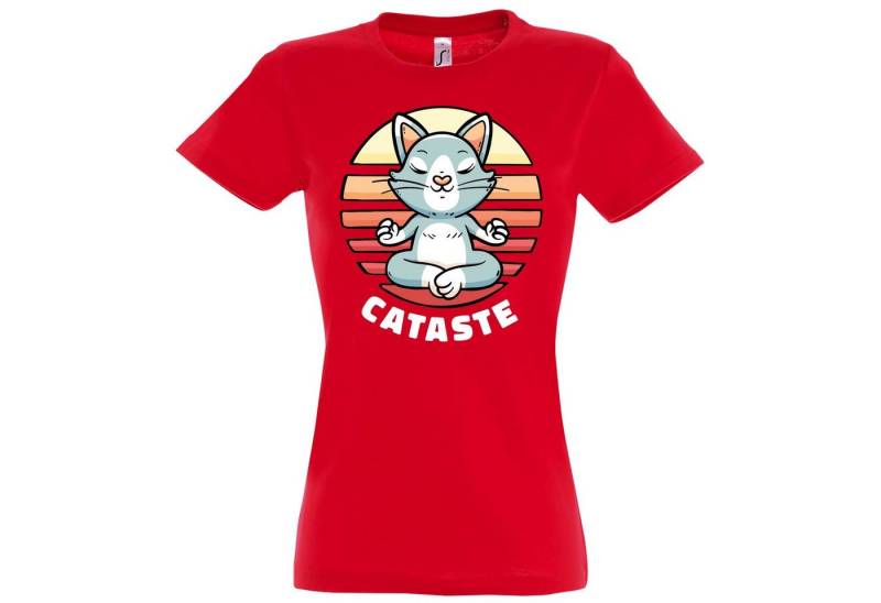 Youth Designz T-Shirt Cataste Damen T-Shirt Mit modischem Print von Youth Designz