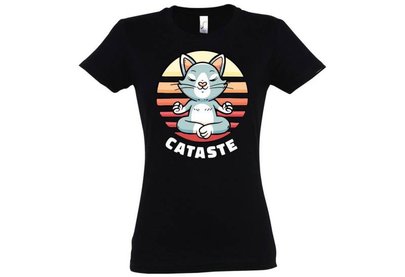 Youth Designz T-Shirt Cataste Damen T-Shirt Mit modischem Print von Youth Designz
