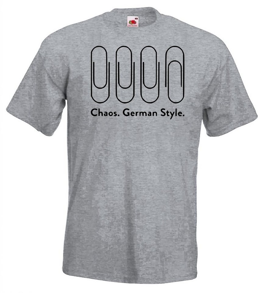 Youth Designz T-Shirt Chaos German Style Herren T-Shirt mit lustigen Frontprint von Youth Designz