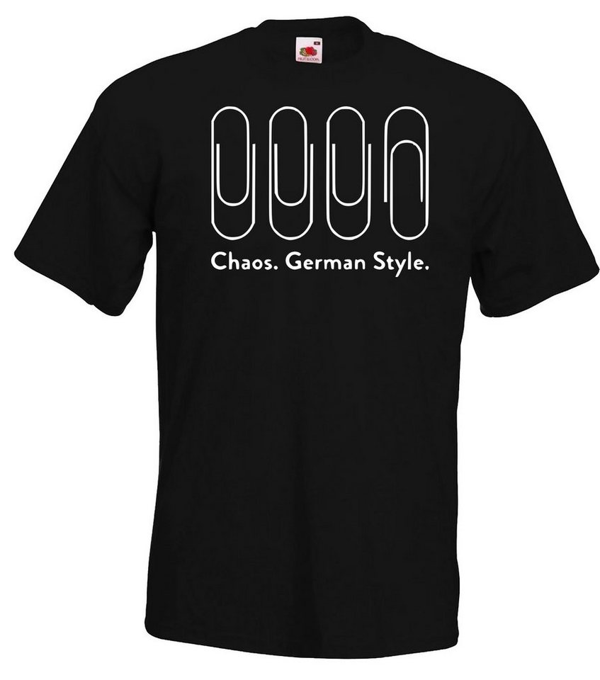 Youth Designz T-Shirt Chaos German Style Herren T-Shirt mit lustigen Frontprint von Youth Designz