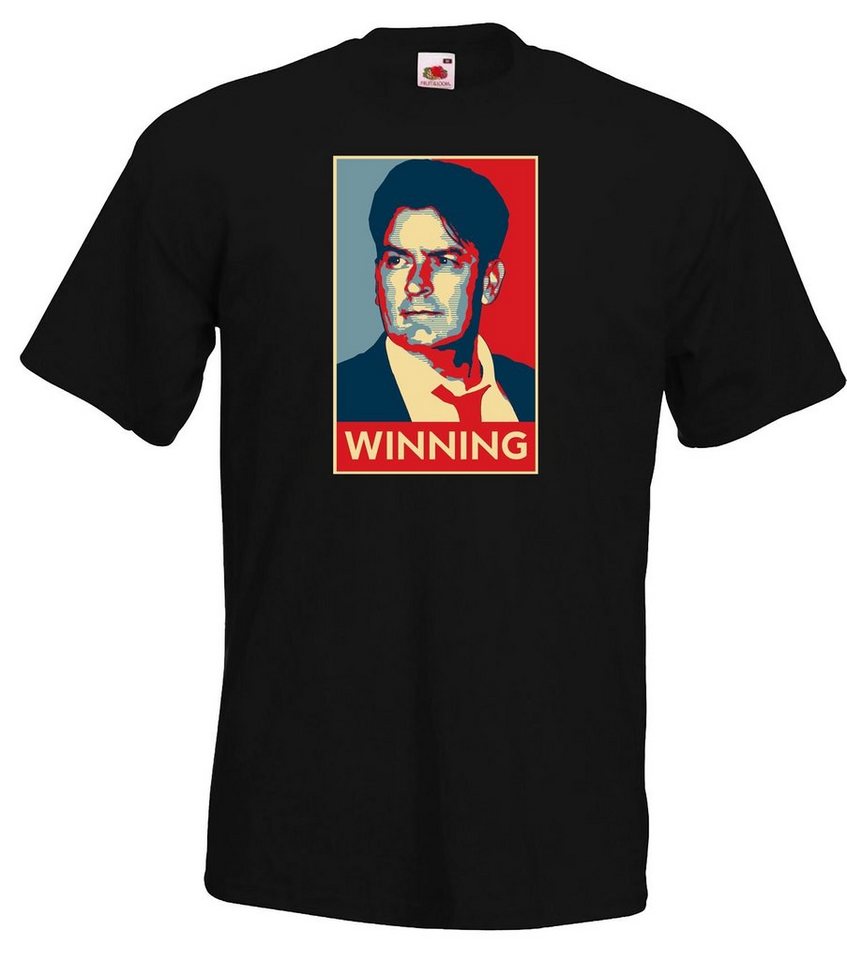 Youth Designz T-Shirt Charlie Winning Herren T-Shirt mit modischem Frontprint von Youth Designz