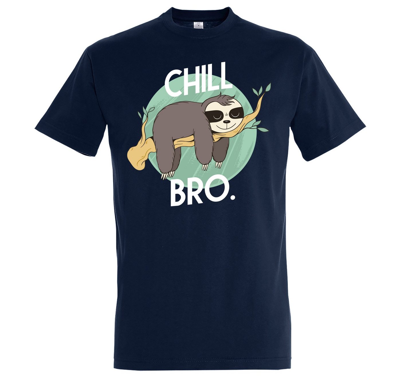 Youth Designz T-Shirt Chill Bro Herren Shirt mit trendigem Faultier Frontprint von Youth Designz