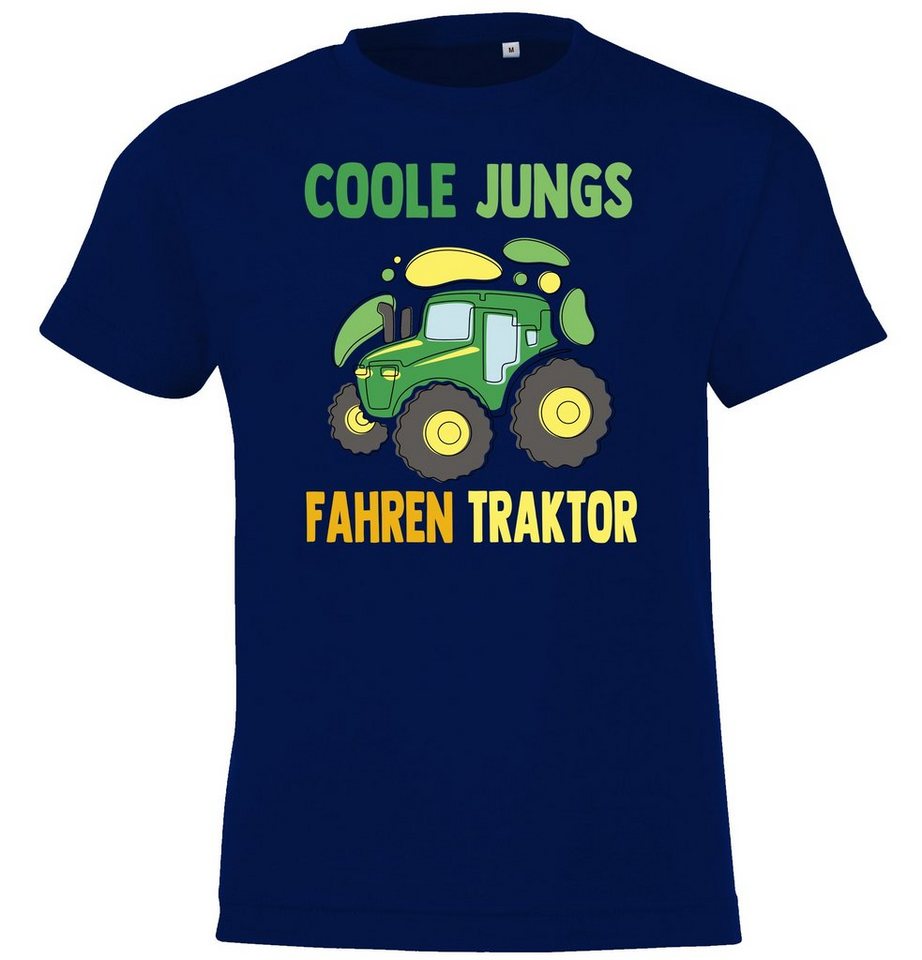 Youth Designz T-Shirt Coole Jungs Fahren Traktor Kinder Shirt mit trendigen Frontprint von Youth Designz