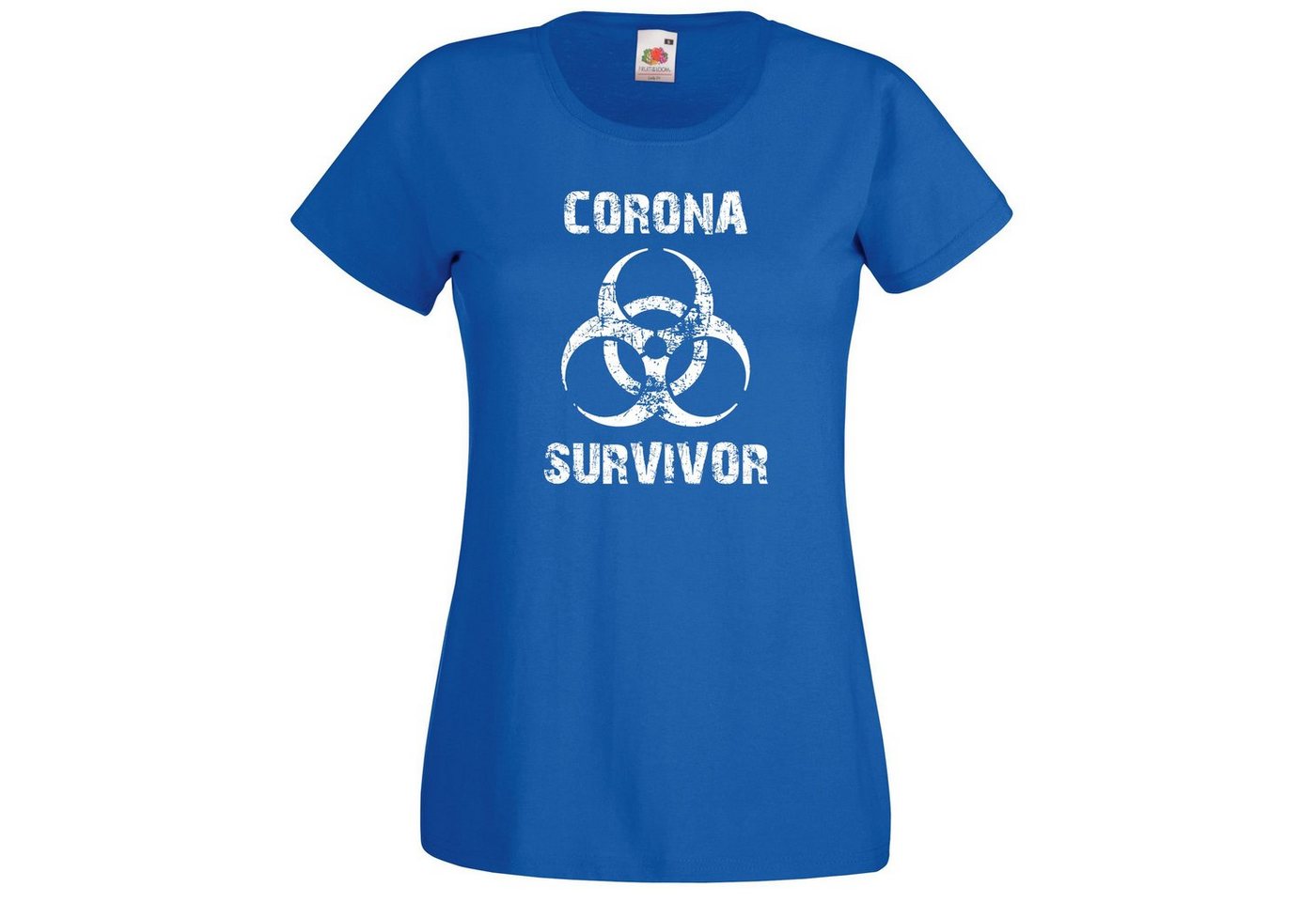 Youth Designz T-Shirt Corona Survivor Damen Shirt mit trendigem Frontprint von Youth Designz