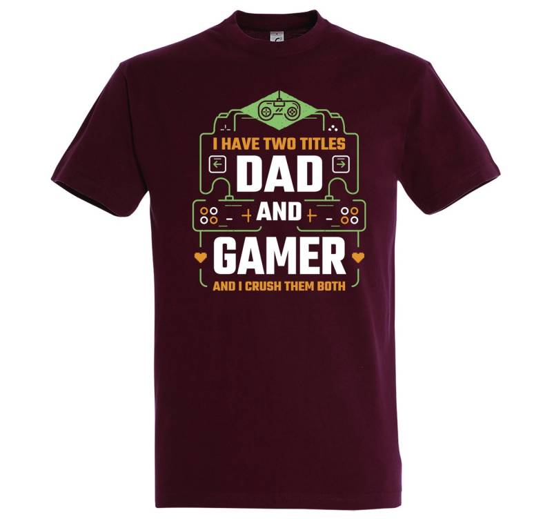 Youth Designz T-Shirt "Dad And Gamer" Herren Shirt mit trendigem Frontprint von Youth Designz