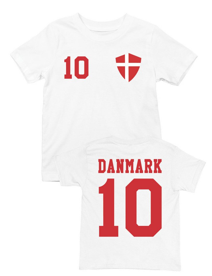 Youth Designz T-Shirt Dänemark Kinder T-Shirt im Fußball Trikot Look WM 2026 mit trendigem Motiv von Youth Designz