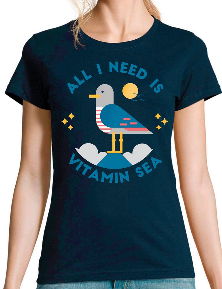 Youth Designz T-Shirt Damen T-Shirt "Vitamin Sea" perfekt für Strand besuche mit trendigem Frontprint Youth Designz T-Shirt Damen T-Shirt "Vitamin Sea" perfekt für Strand besuche mit trendigem Frontprint von Youth Designz