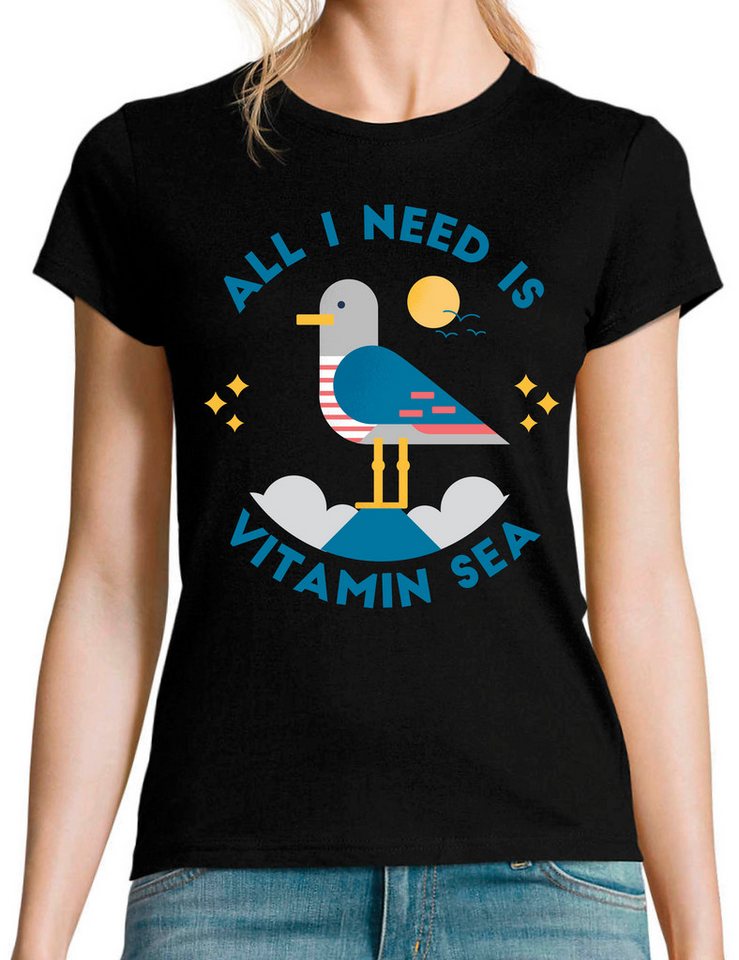Youth Designz T-Shirt Damen T-Shirt "Vitamin Sea" perfekt für Strand besuche mit trendigem Frontprint Youth Designz T-Shirt Damen T-Shirt "Vitamin Sea" perfekt für Strand besuche mit trendigem Frontprint von Youth Designz