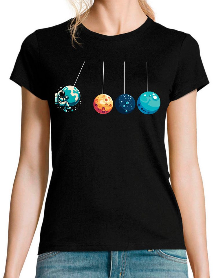 Youth Designz T-Shirt Damen T-Shirt mit coolen Planeten Print mit trendigem Motiv von Youth Designz
